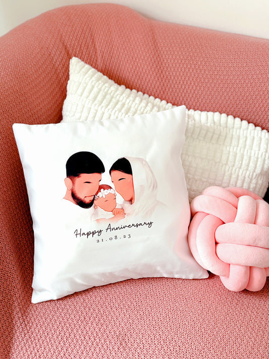 Custom Illustration Pillowcase Cushion (available with insert)