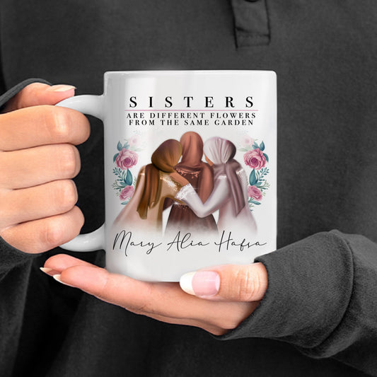 Personalized Hijabi Sisters Quote Mug & Coaster