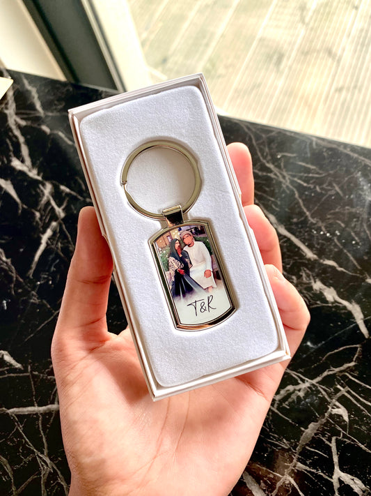 Custom Illustrated Metal Keychain with Gift Box