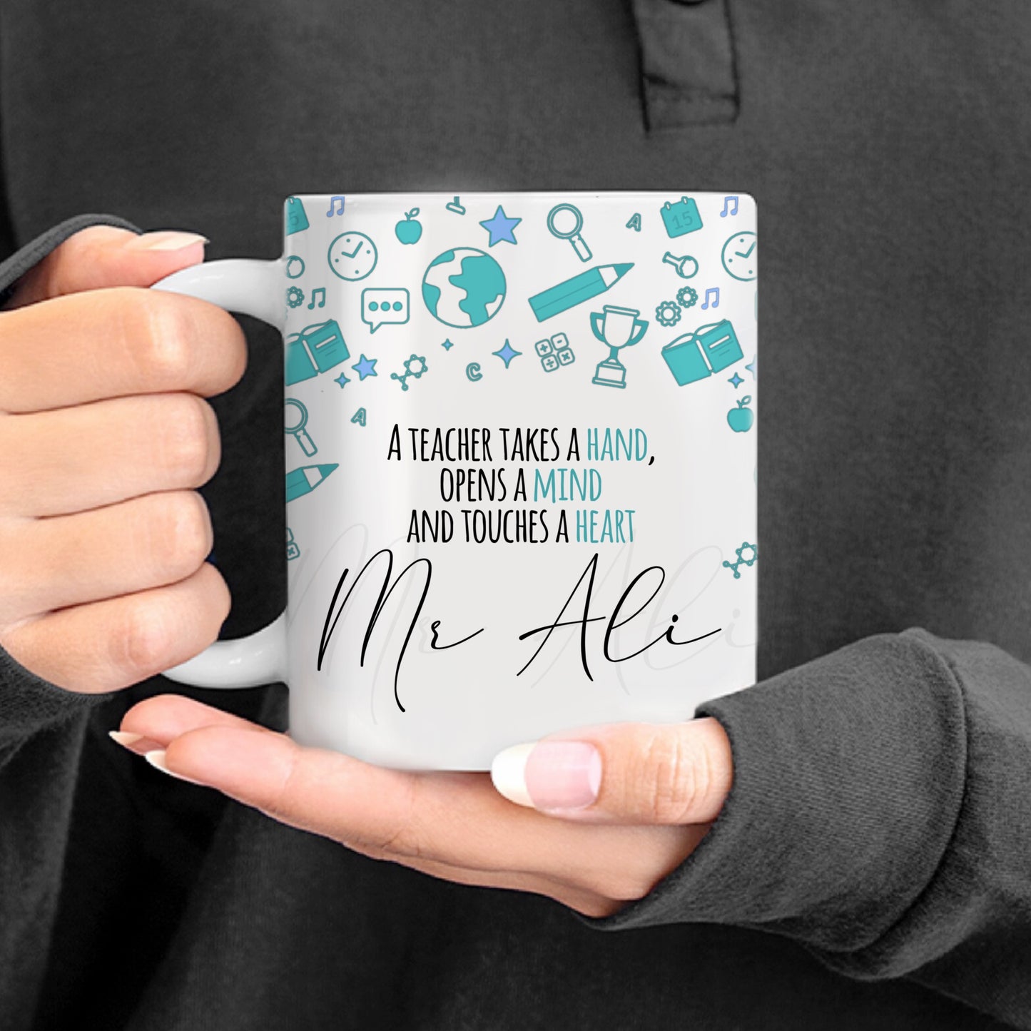 Personalized Male Teacher Name Mug