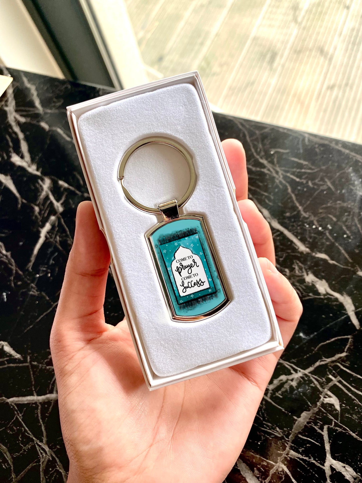 Come To Prayer Metal Keychain with Gift Box