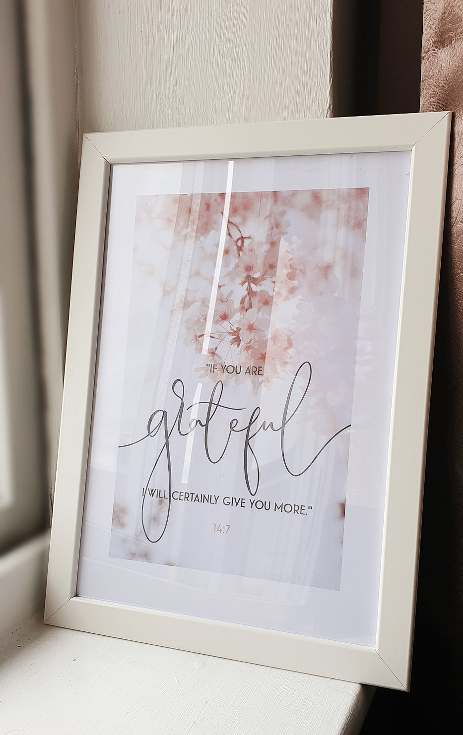 Qur’an 14:7 Cherry Blossom Print