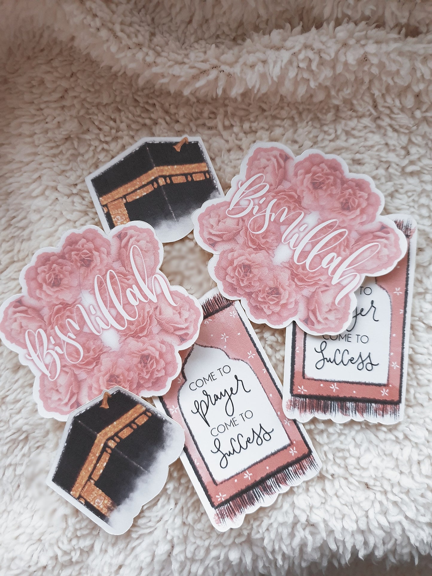 Pack of 6 Pink Themed Islamic Stickers