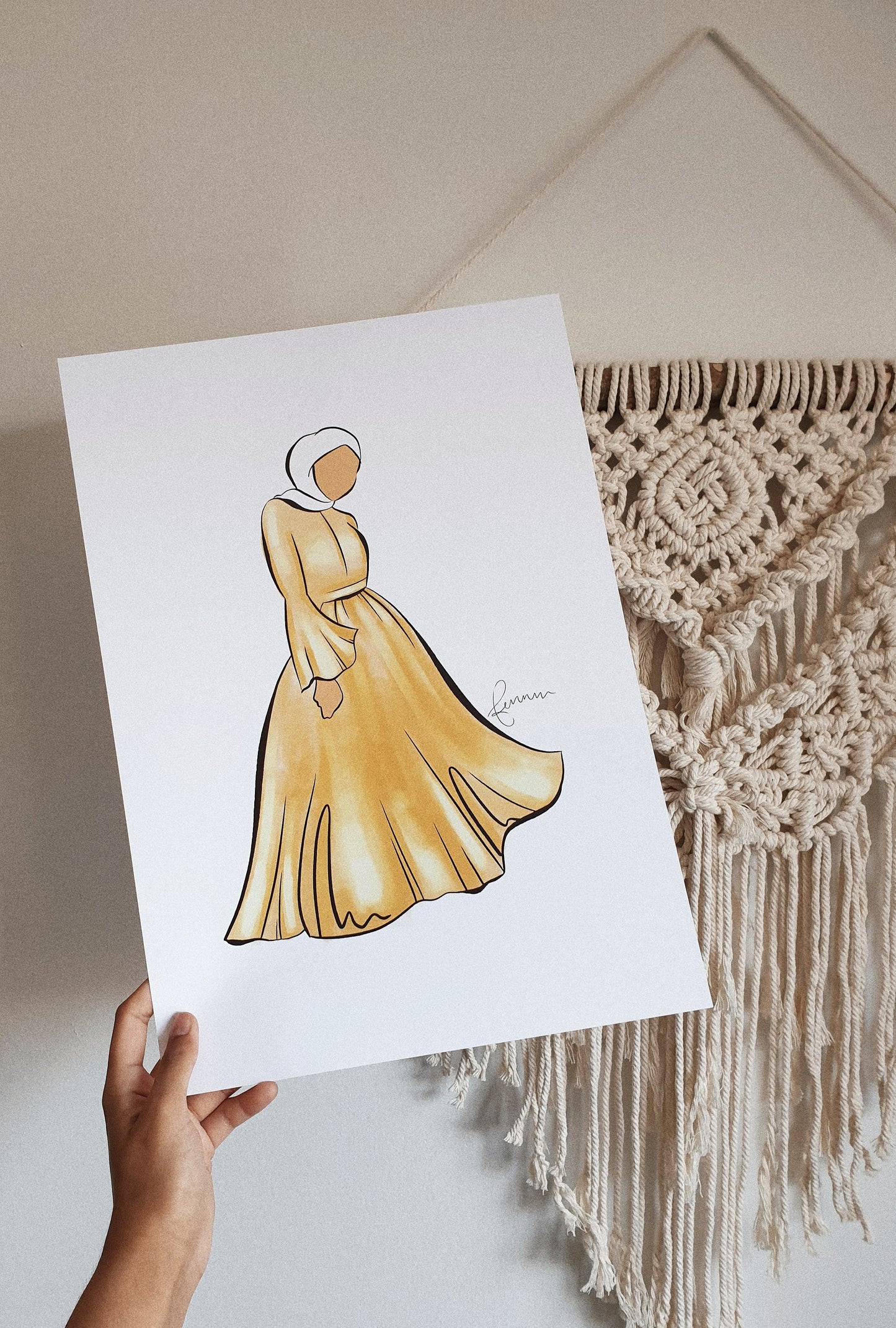 Muslimah Dress Print