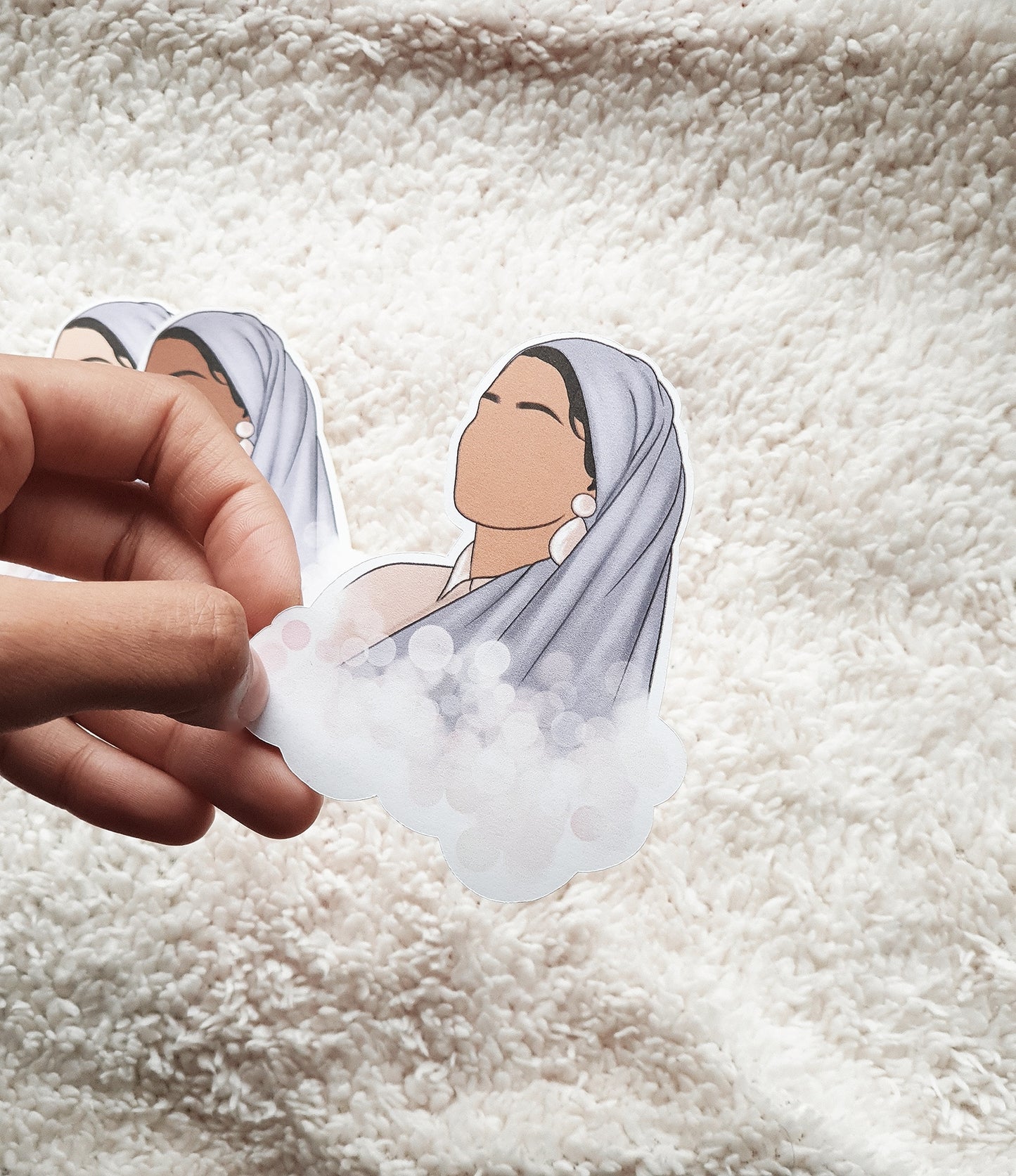 Pack of 6 Purple Patience Stickers (Optional Skin Tone)