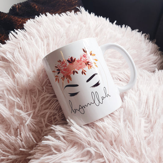 Floral Hijabi Bismillah Mug