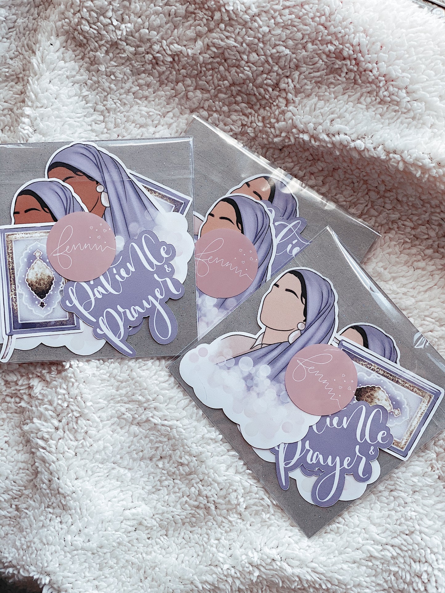 Pack of 6 Purple Patience Stickers (Optional Skin Tone)