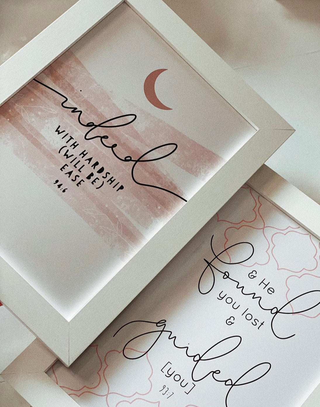 Islamic Pink Moon 94:6 Print