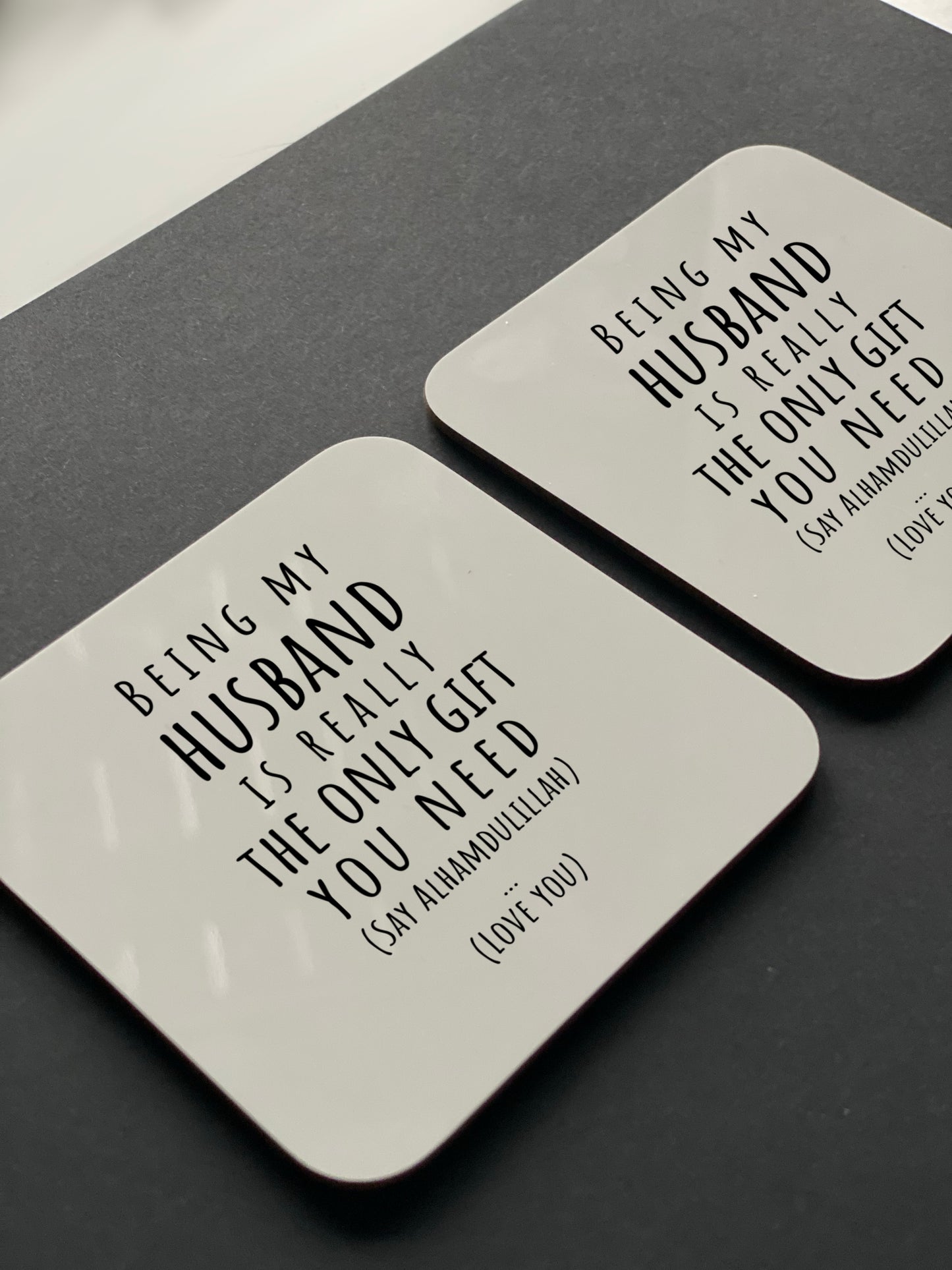 Minimal Husband Coaster