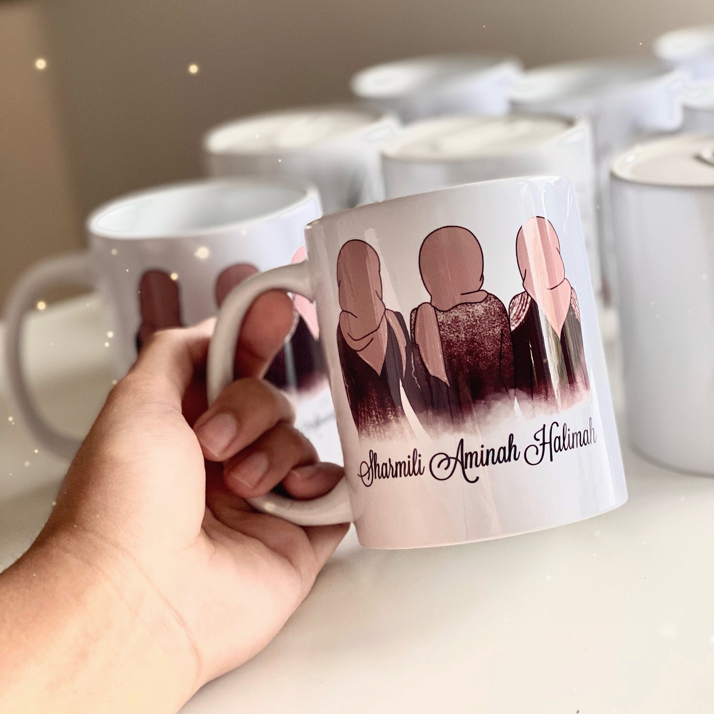 Personalised Hijabi Sisters Mug