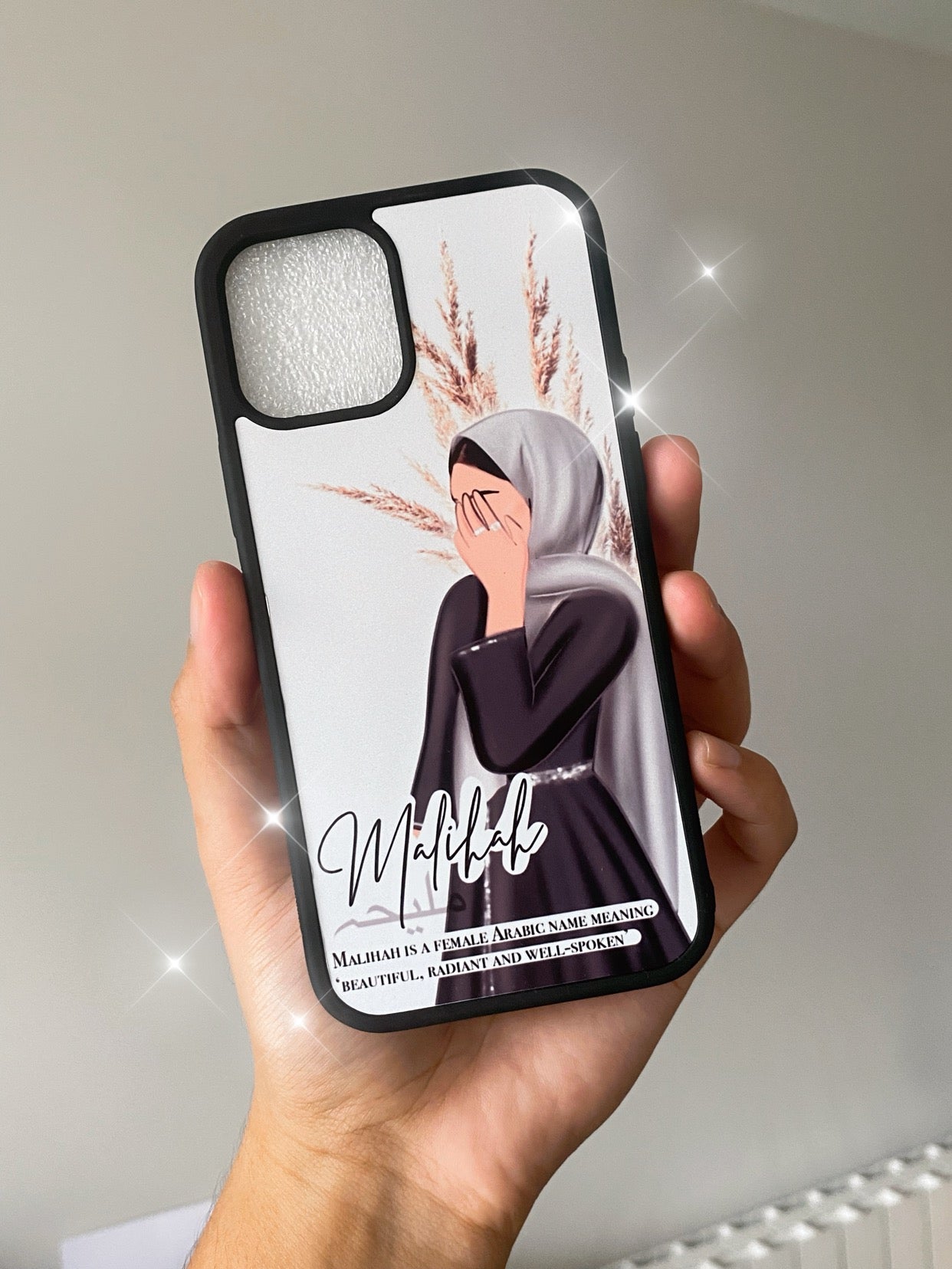Beautiful Mobile Cover With Name Personalised Hijabi Arabic Name