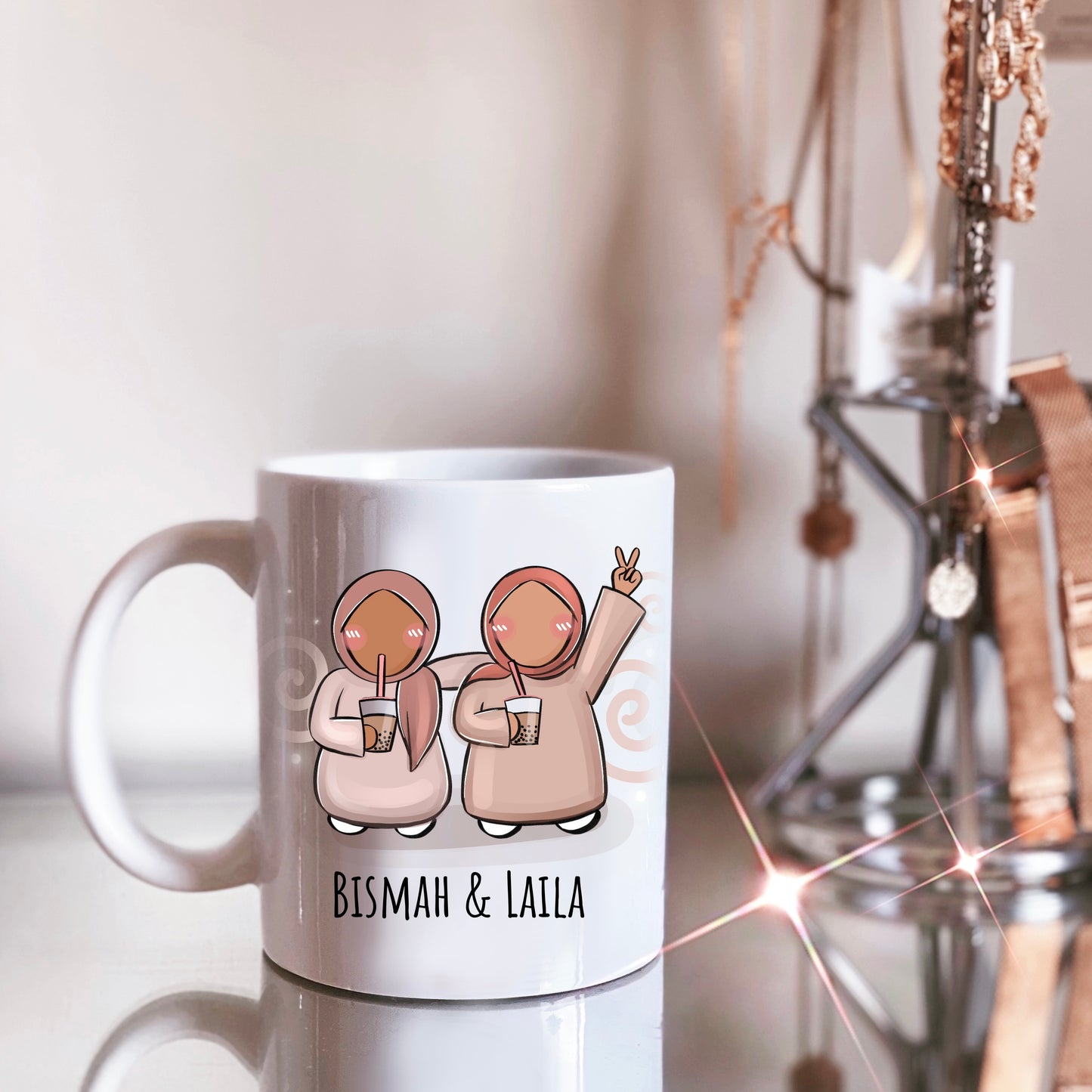 Personalised Hijabi Friends Mug