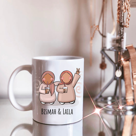 Personalised Hijabi Friends Mug