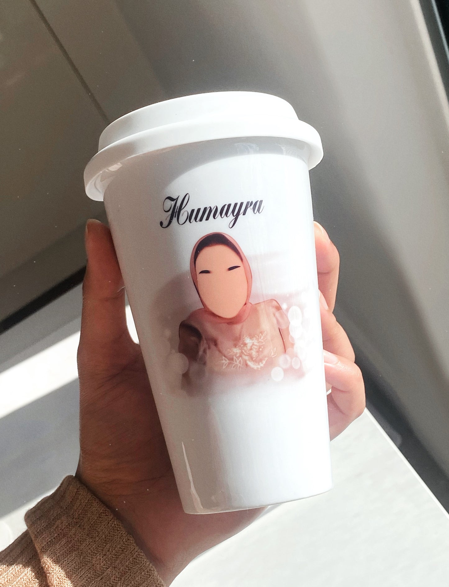 Custom Illustrated Portrait Travel Mug