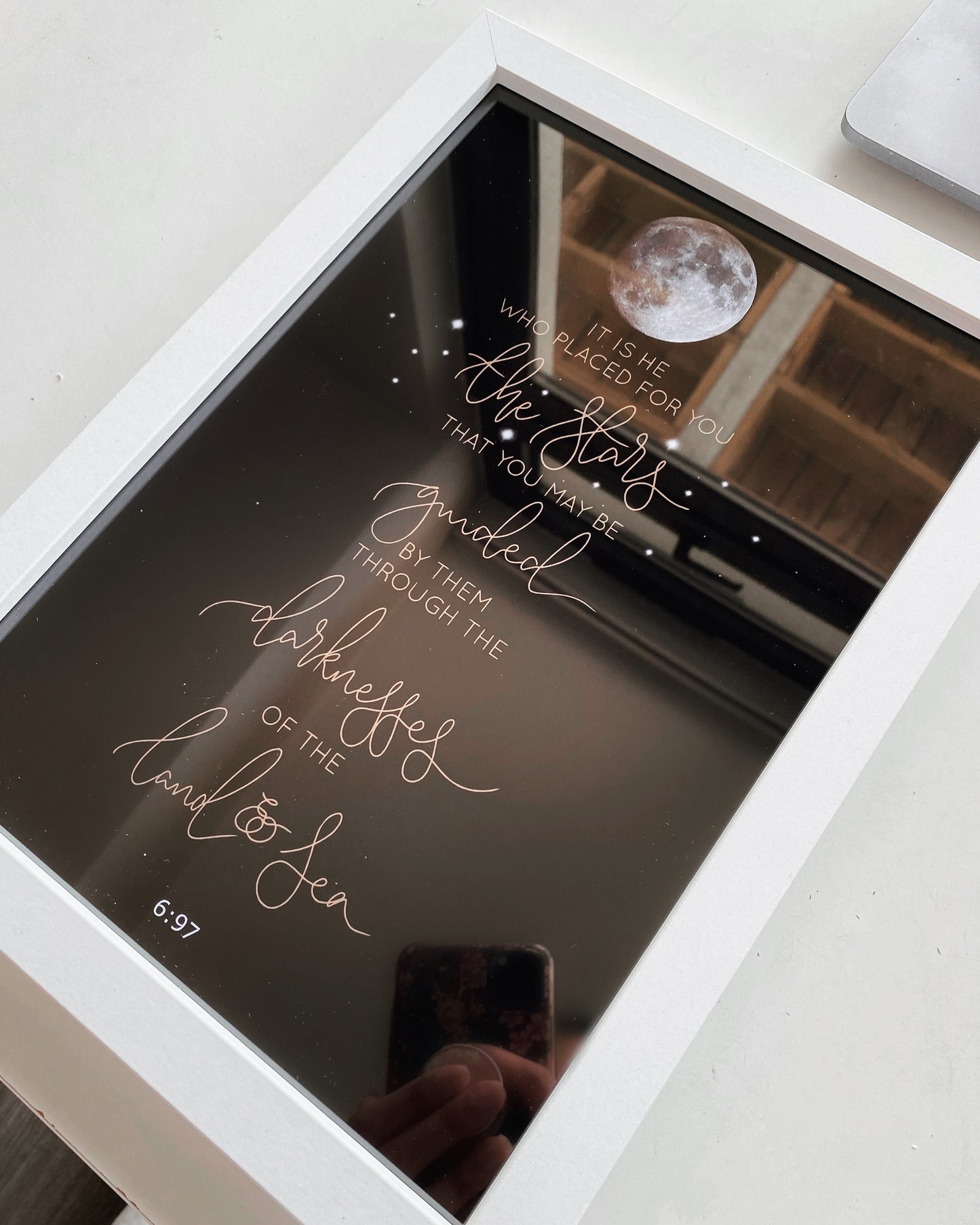 Qur’an 6:97 Black Moon Print