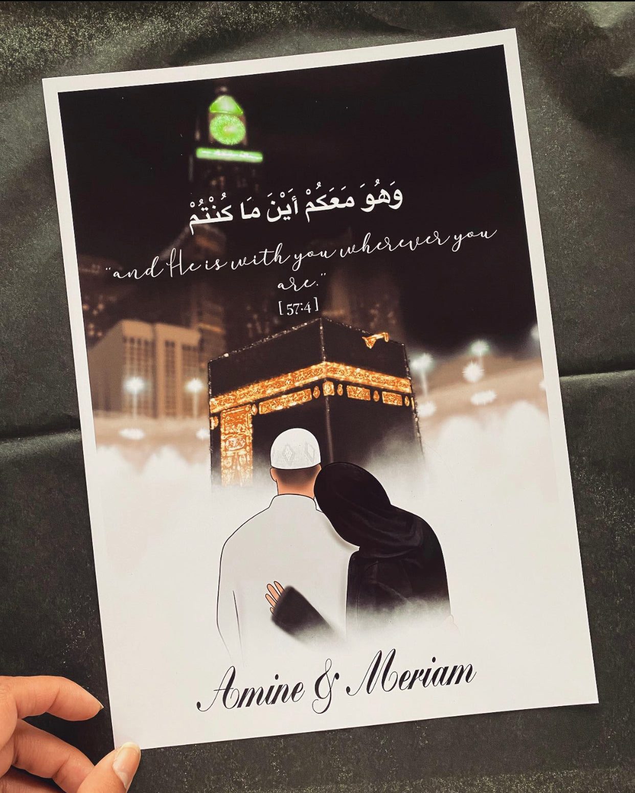 Couples Kabah Personalised Name Print 57:4