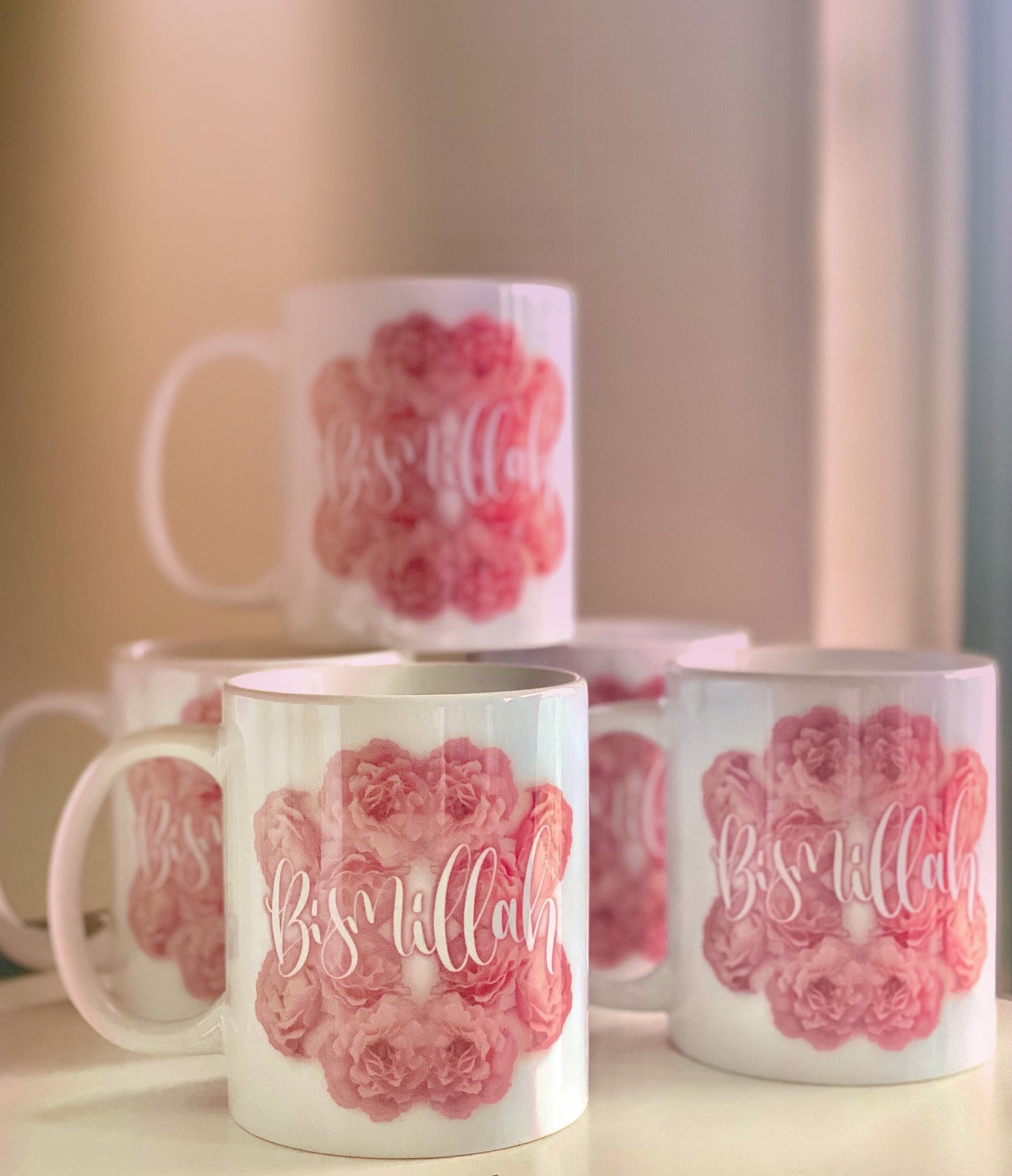 Pink Bismillah Mug