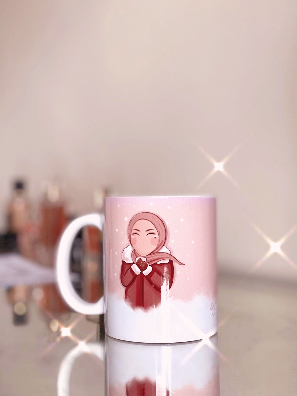 Pink Winter Mug