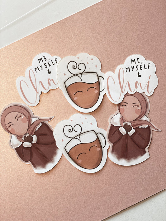 Pack of 6 Winter Chai Stickers