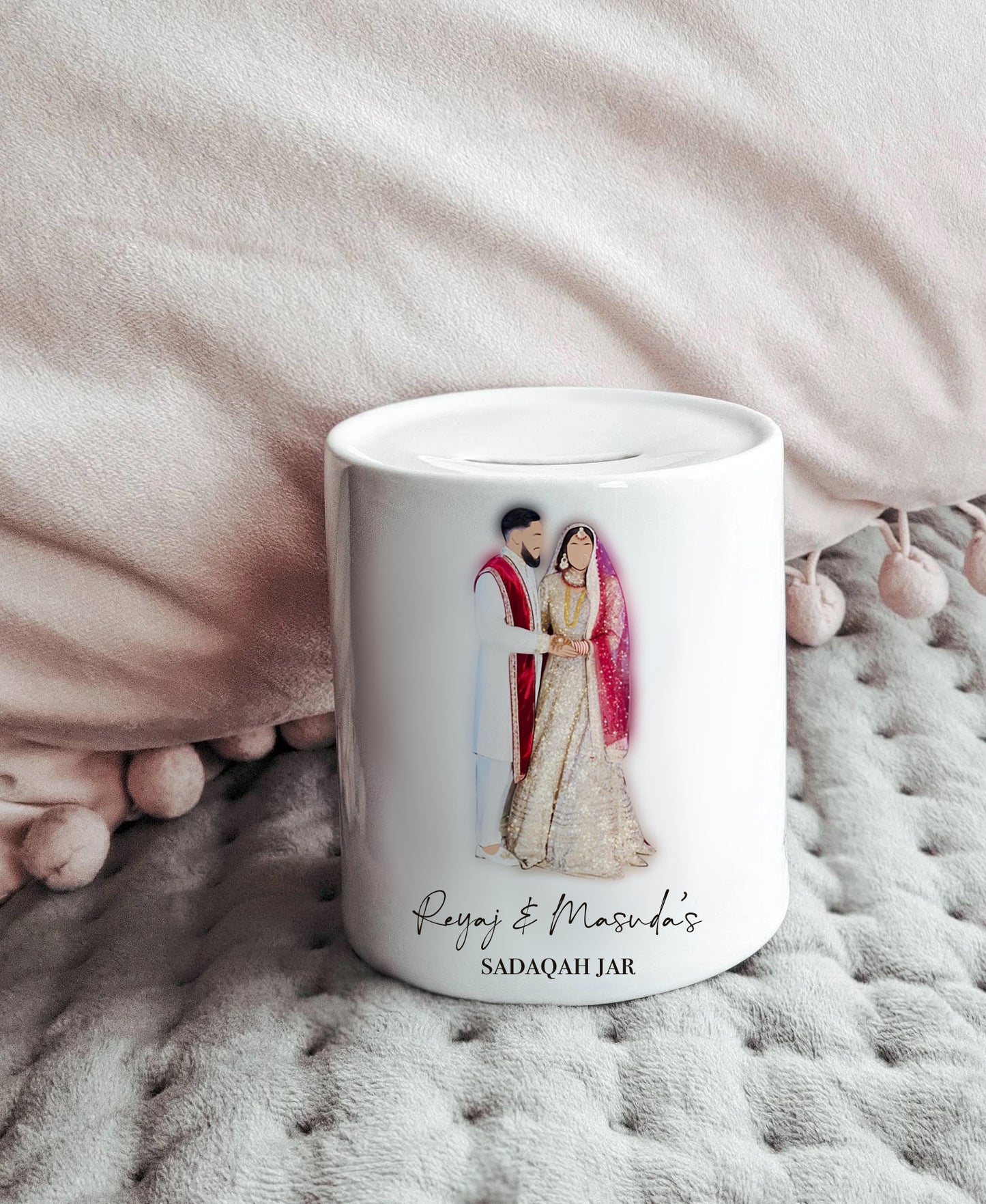 Custom Illustrated Portrait Money Jar