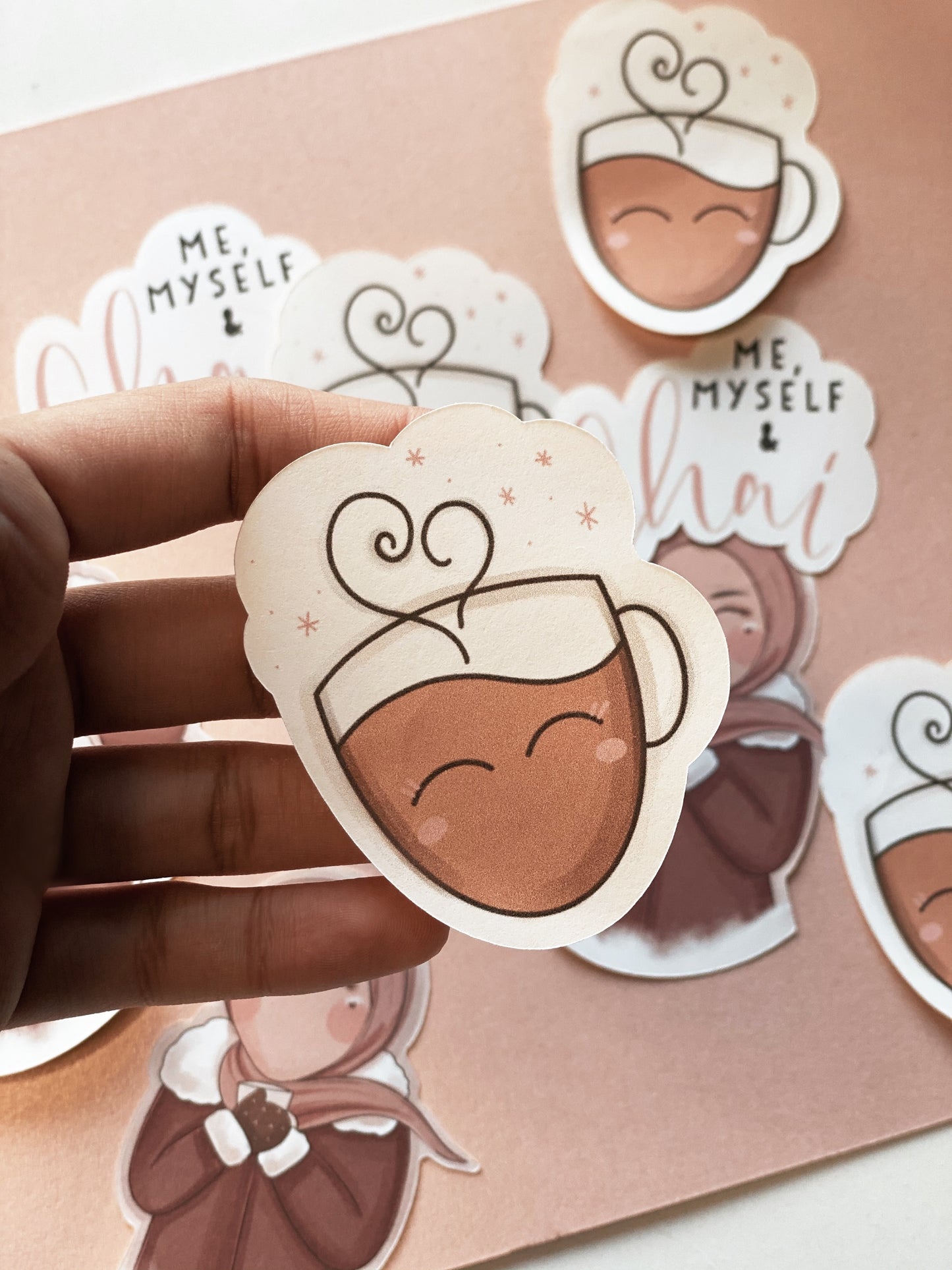 Pack of 6 Winter Chai Stickers