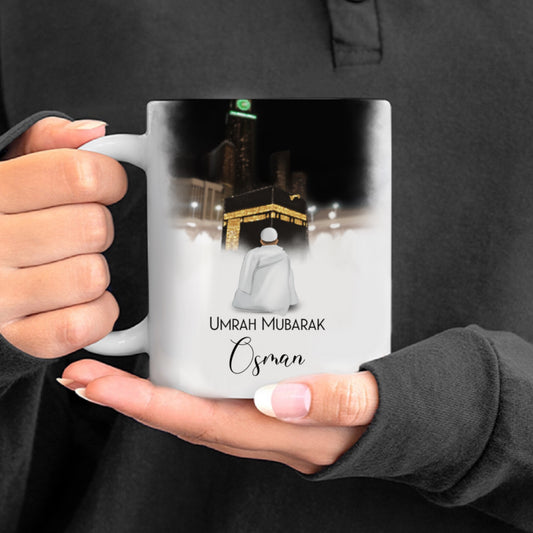 Personalised Umrah Mubarak Male Mug