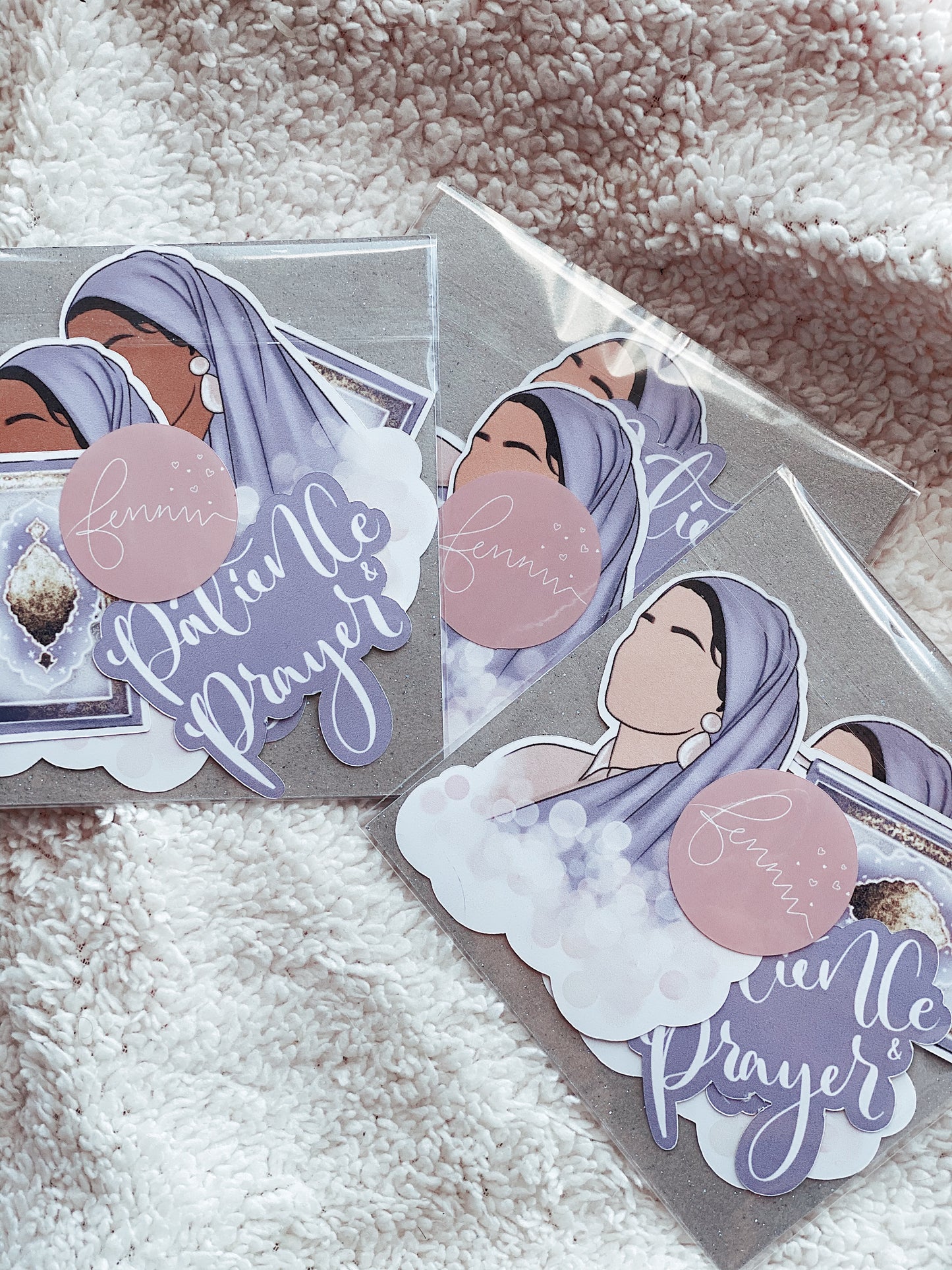 Pack of 6 Purple Patience Stickers (Optional Skin Tone)