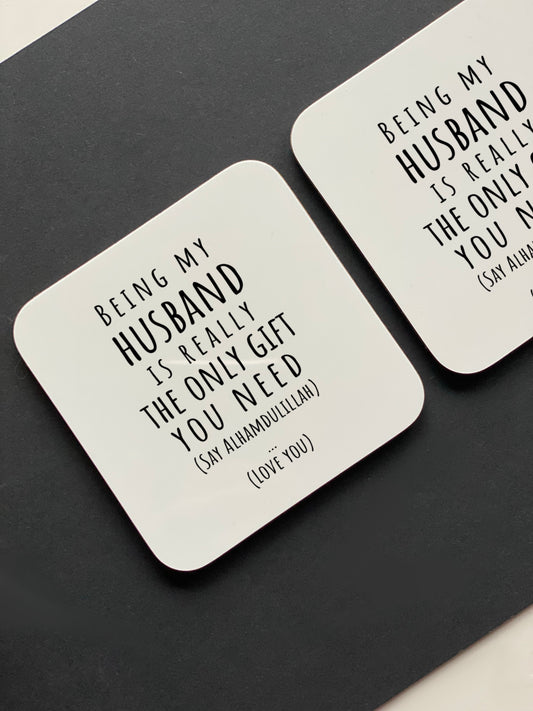 Minimal Husband Coaster