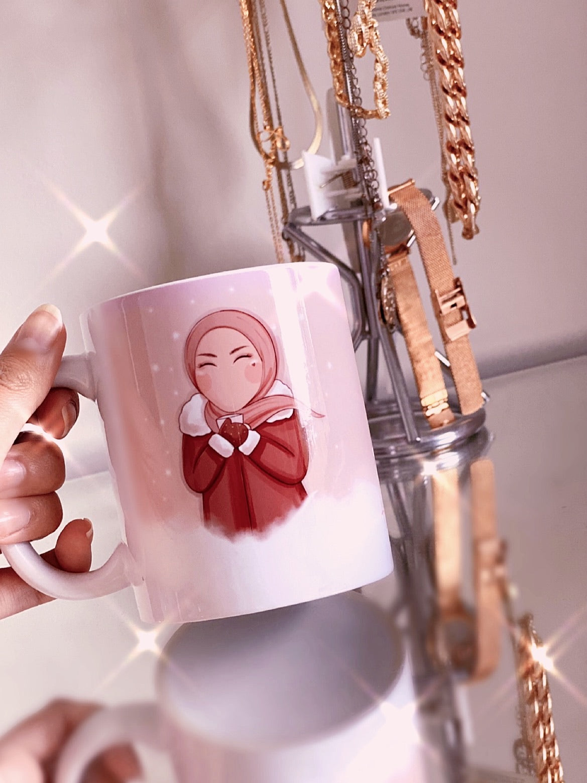 Pink Winter Mug