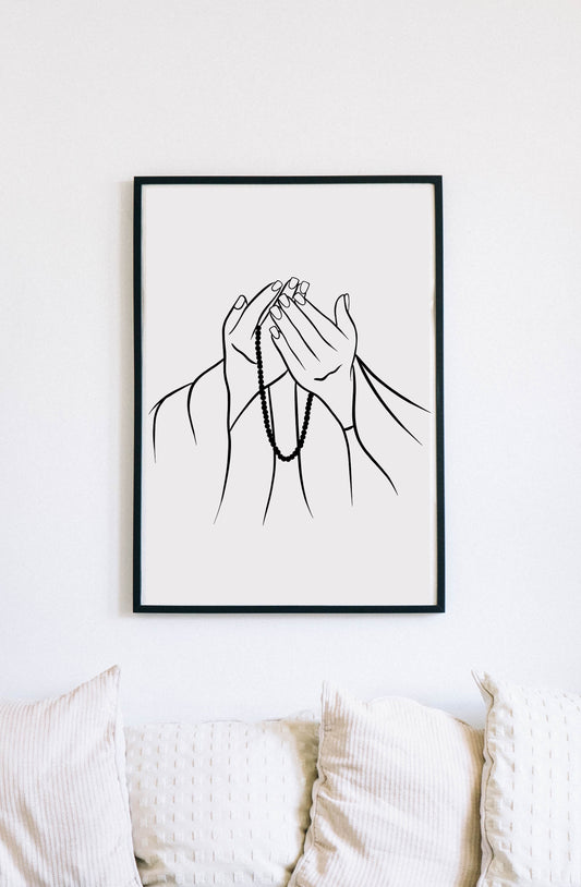 Minimal Prayer Beads Print