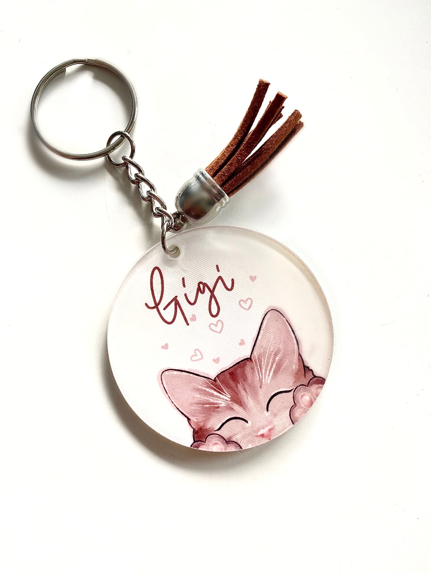 Custom Kitty Acrylic Keychain