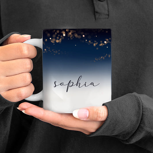 Midnight Blue Personalised Name Mug