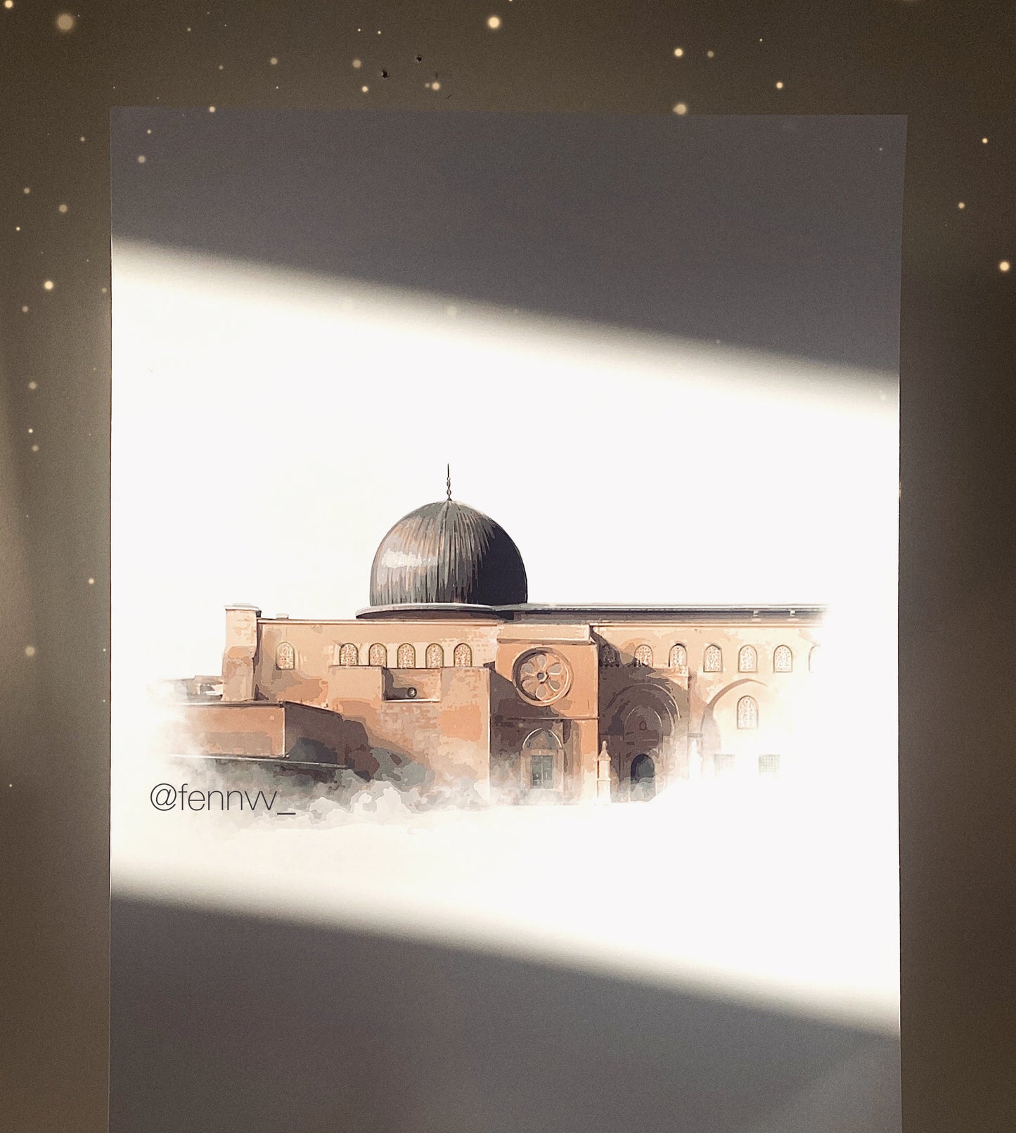 Masjid Al Aqsa Digital Painting Print