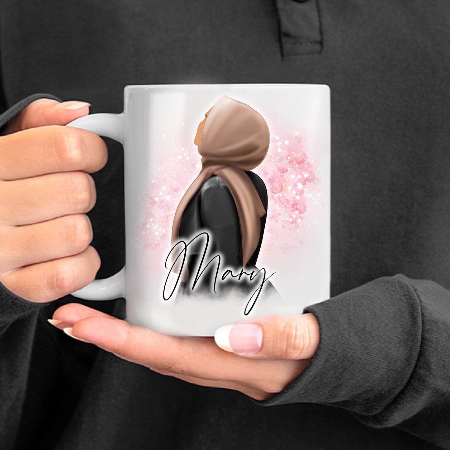 Personalized Hijabi Pink Name Mug