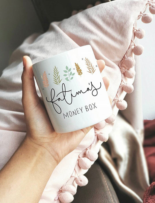 Botanical Personalised Money Jar
