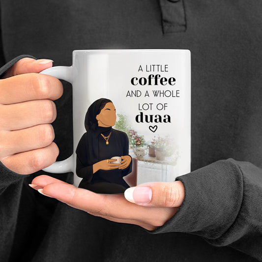 Hijabi Coffee Duaa Quote Mug