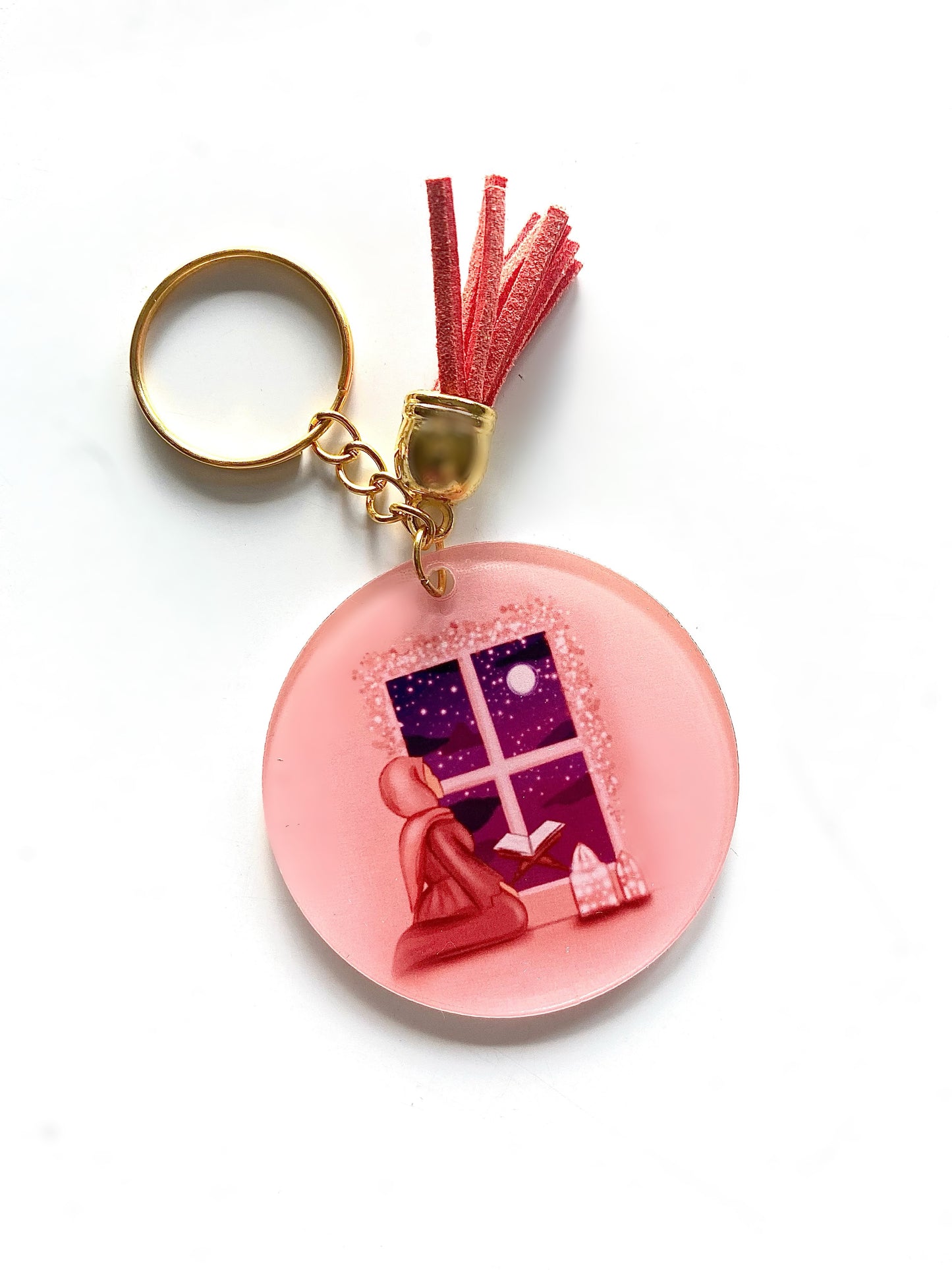 Hijabi Night Prayer Acrylic Keychain