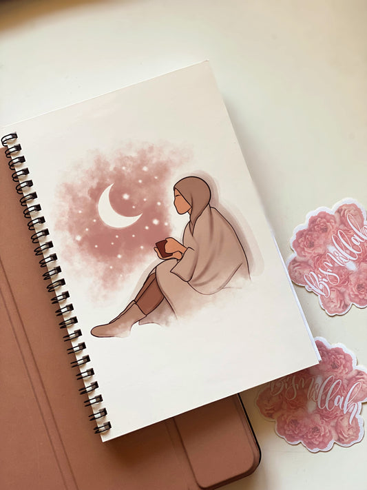 Cosy Stars A5 Spiral Lined Notebook (Multiple Skin Tones)