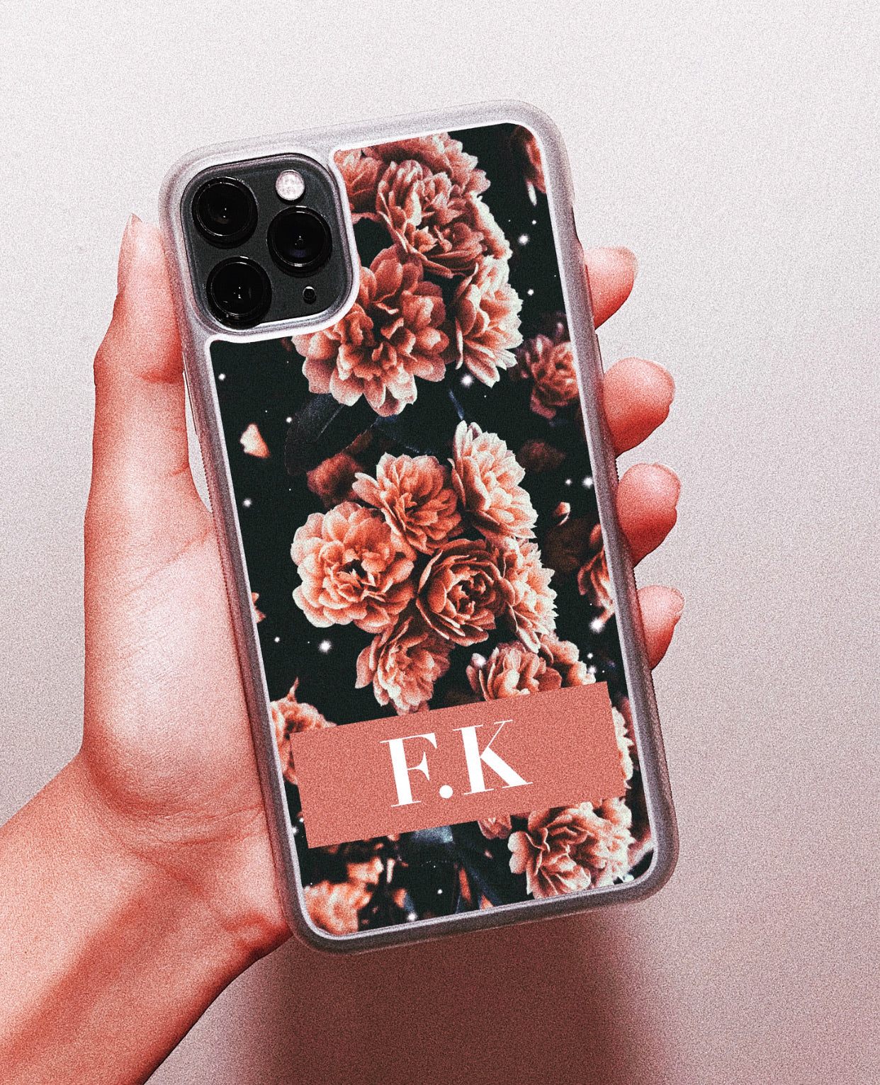 Dark Floral Personalised Phone Case