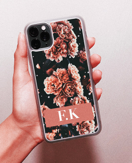 Dark Floral Personalised Phone Case