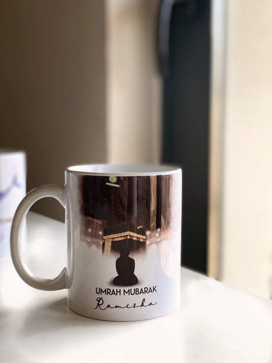 Personalised Umrah Mubarak Hijab Mug