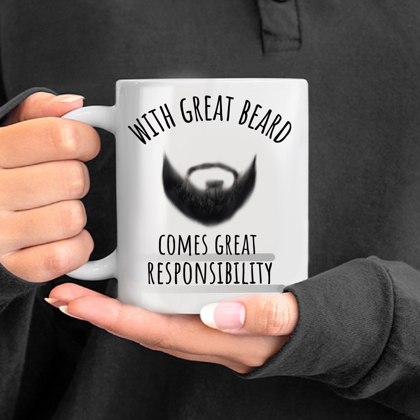 Mens Beard Quote Mug & Coaster