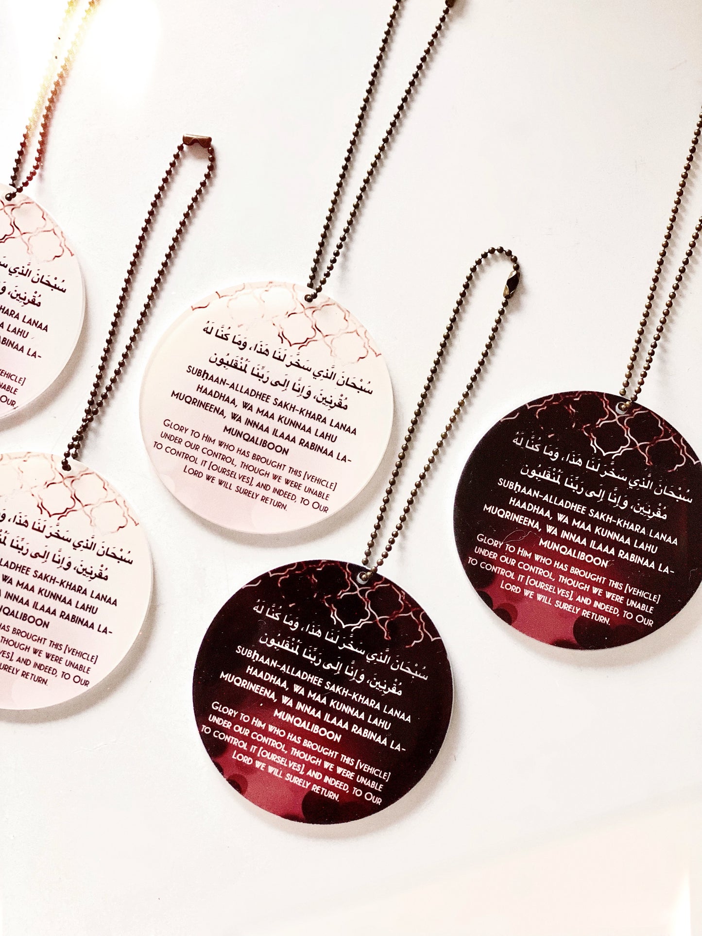 White Acrylic Car Travelling Dua