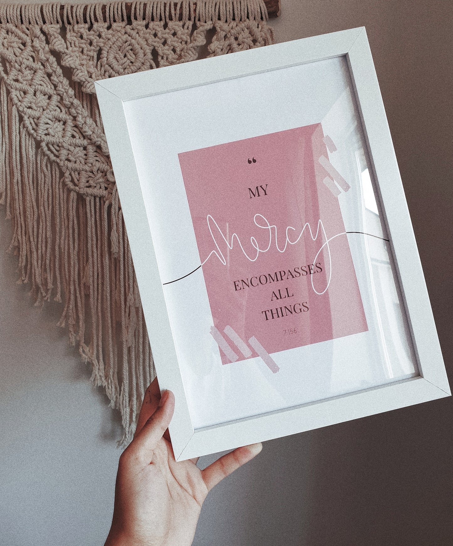 Qur’an 7:156 Minimal Pink Print