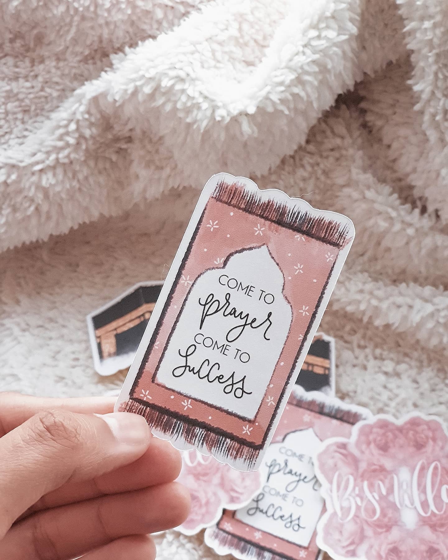 Pack of 6 Pink Themed Islamic Stickers