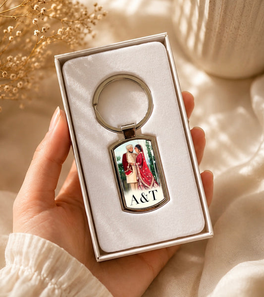 Custom Illustrated Metal Keychain with Gift Box