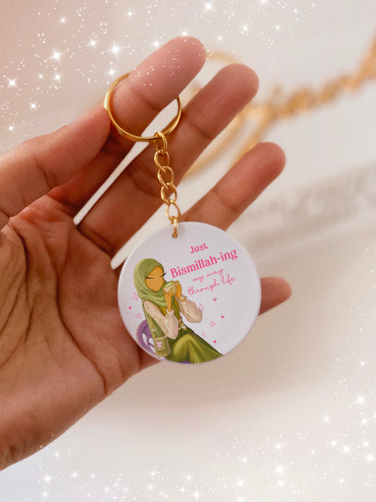 Hijabi Bismillah Keychain