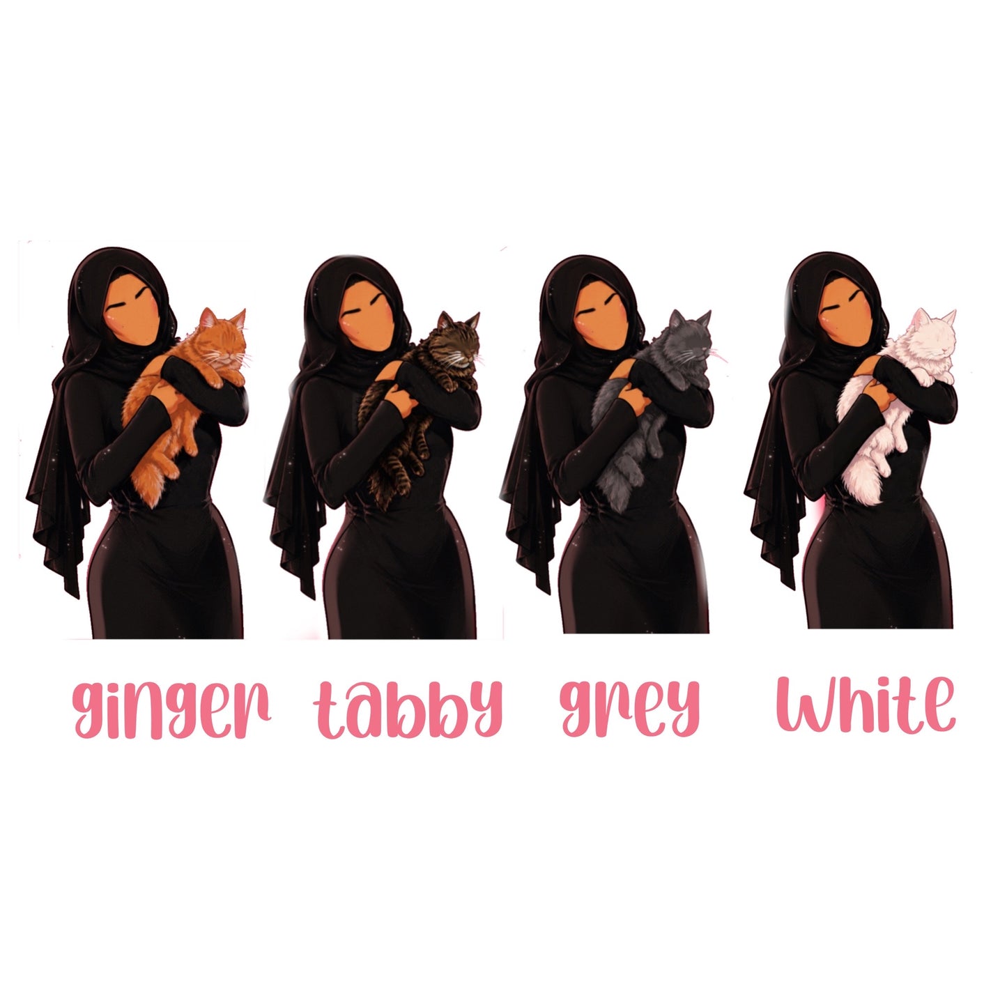 Hijabi Cat Personalised Mug with varying Cat options! Islamic Cat Mum Gift, Fur Baby, Kitty Mug