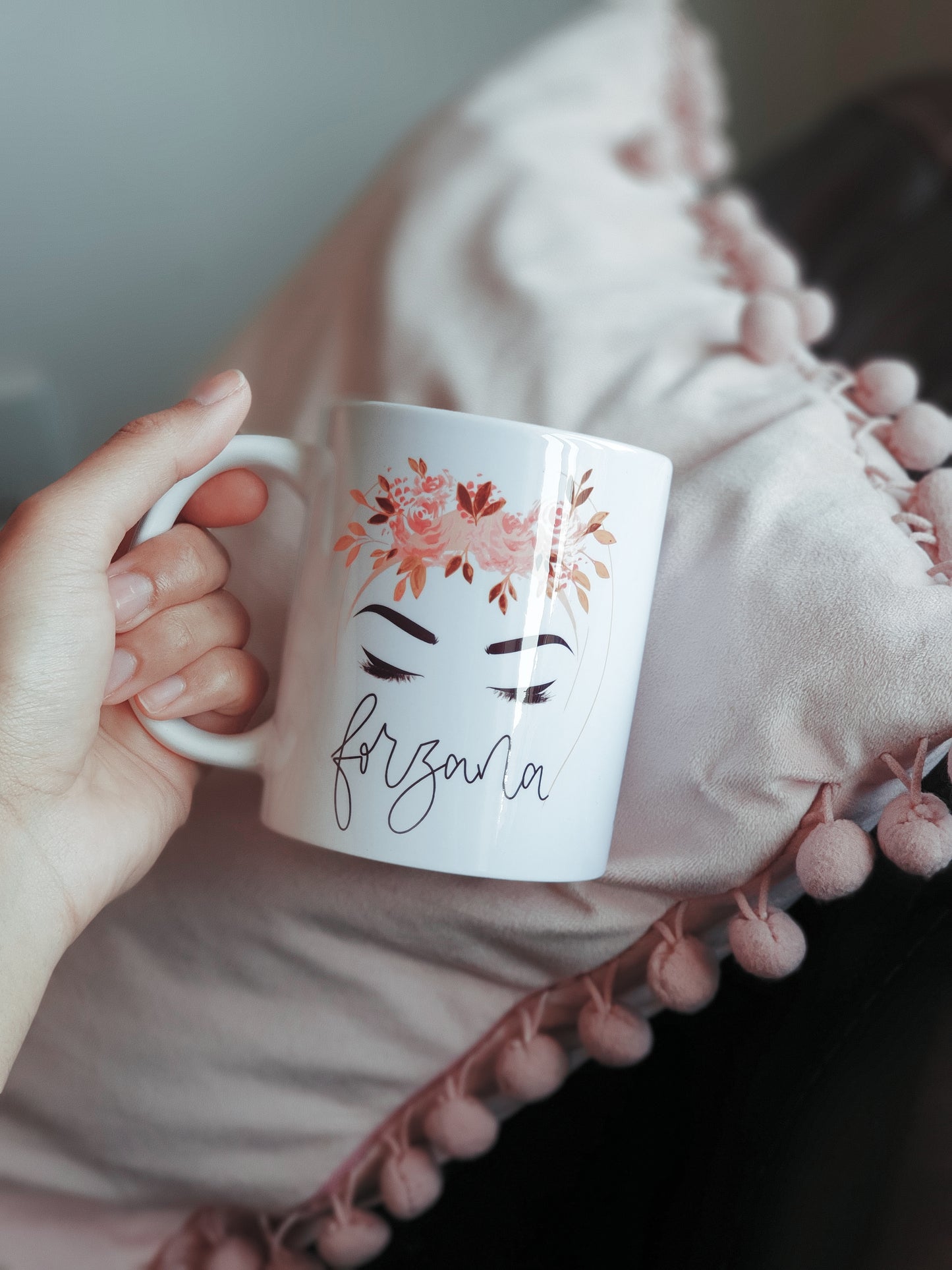 Personalized Floral Hijabi Name Mug