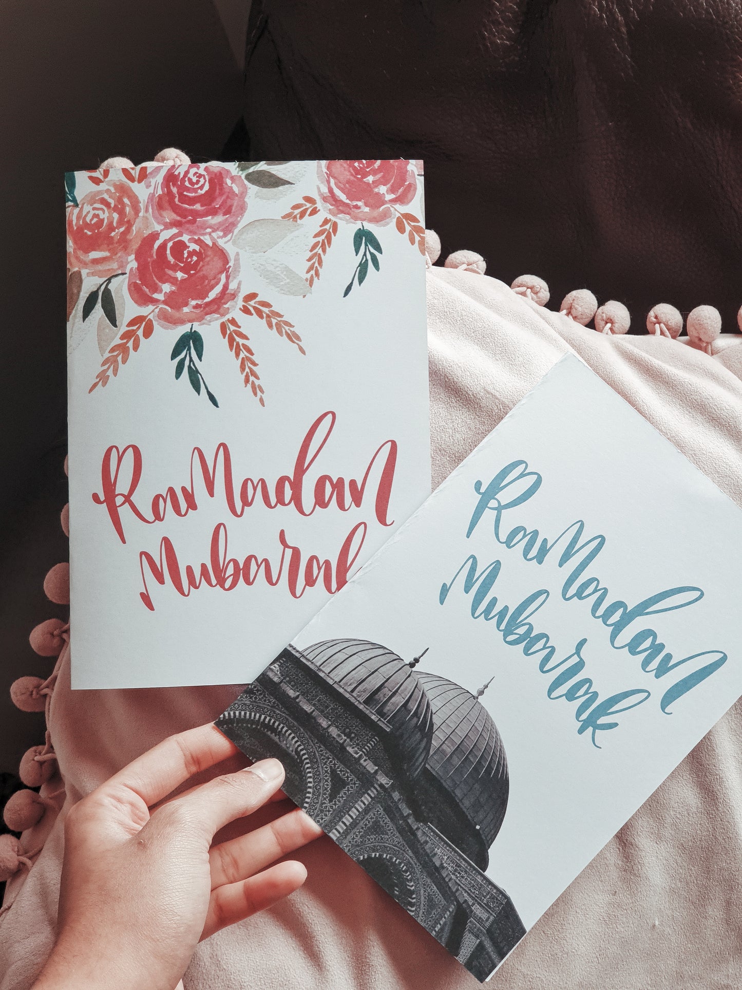 Set of 5 or 10 Ramadan Mubarak Greeting Cards w/ Envelopes